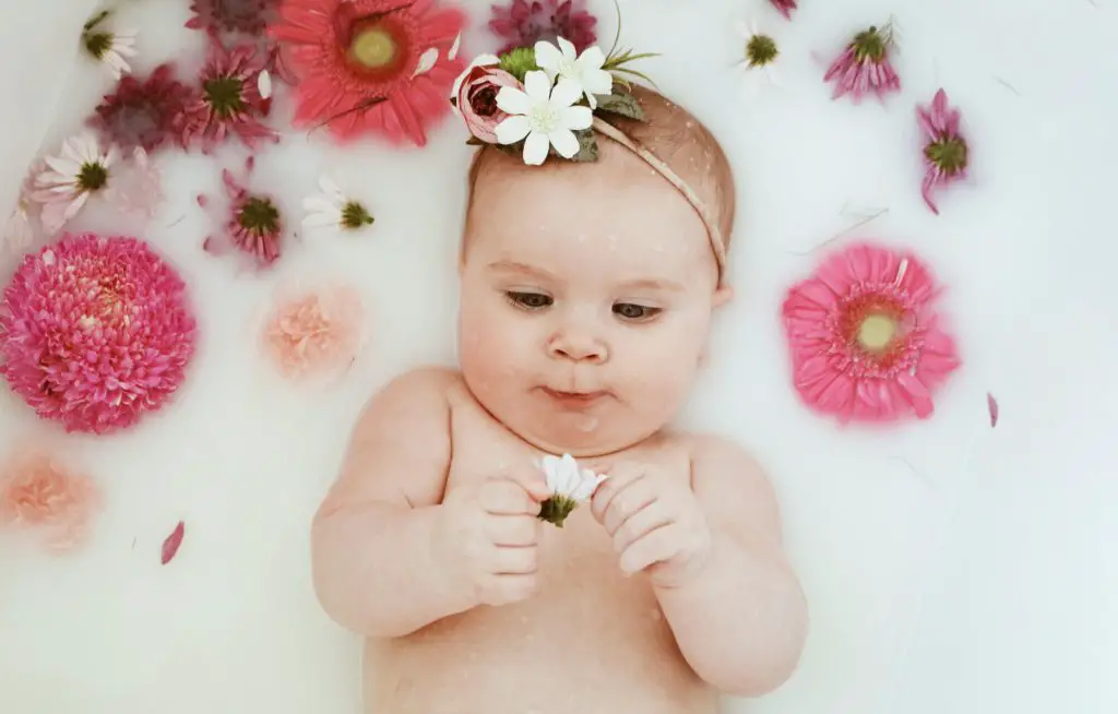 Baby Milk Bath Photography