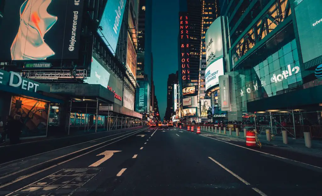 City Street at Night Photography