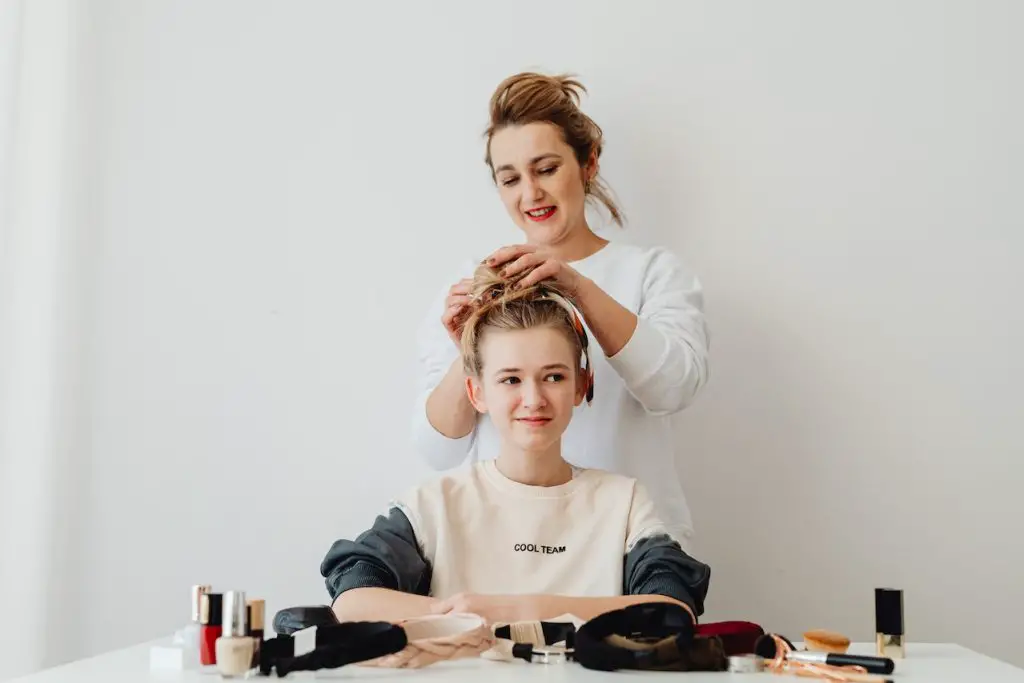 Mother Daughter Hair Styling