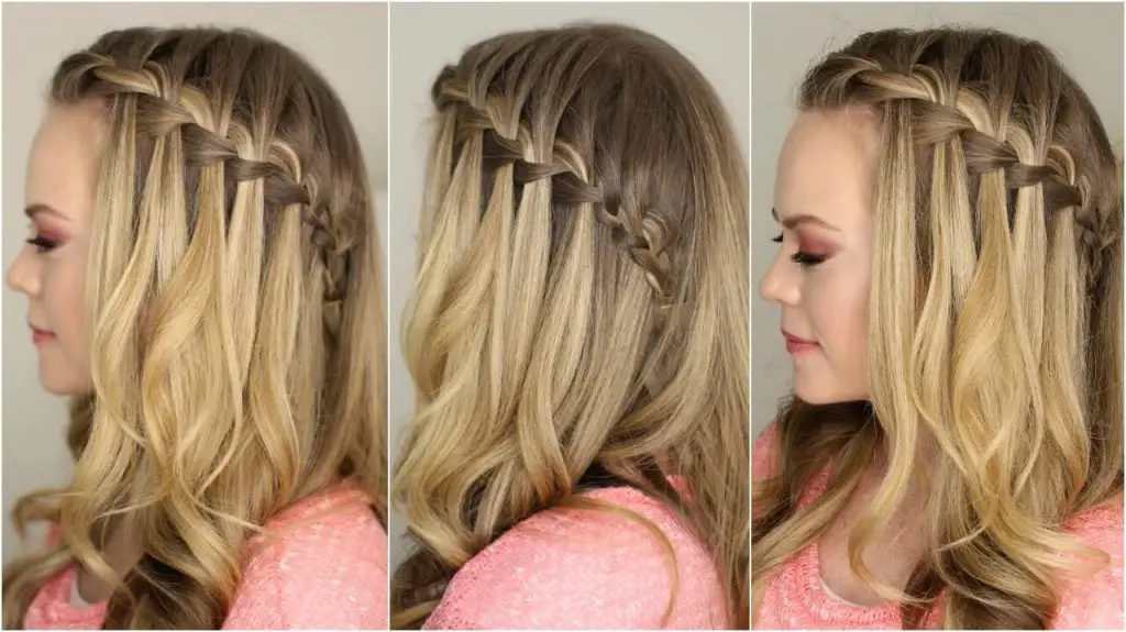 Waterfall Braid Hairstyle