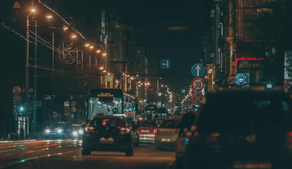 City Street at Night Photography