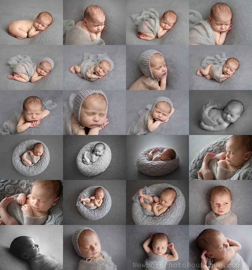 Newborn Poses Cheat Sheet with Newborn Baby Pic